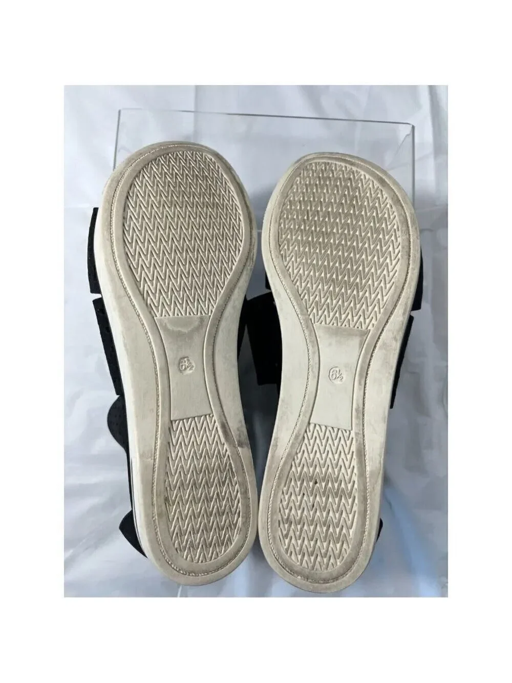 Eileen Fisher Sport Perforated Leather Comfort Sandals size 6.5